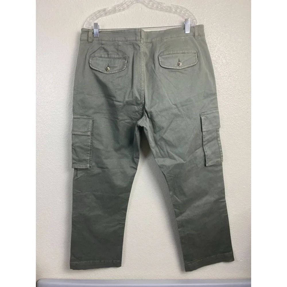 JACHS Mens Cargo Pants size‎ 40x30 Green Cotton Blend utility Y2K 90s Streetwear